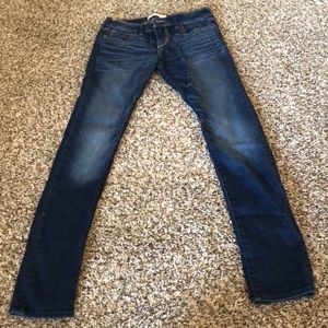 Dark wash skinny jeans